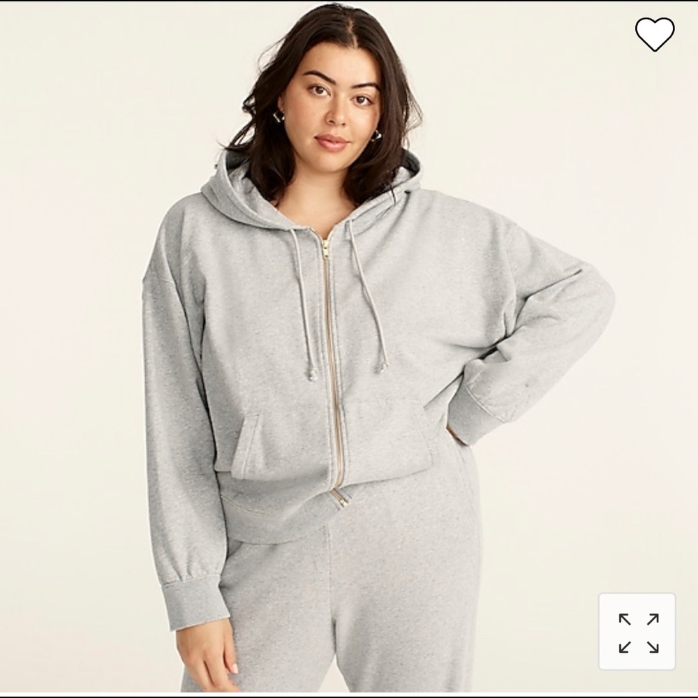 Like New J. Crew gray zip hoodie, XS